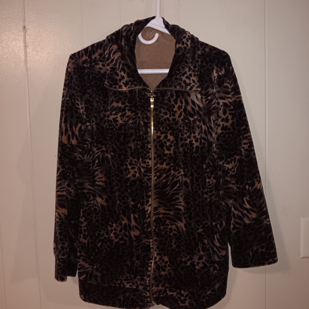 Cheetah Zip Jacket/sweater
